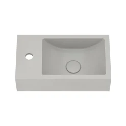 Harbour Concrete 400mm Cloakroom Wall Hung Concrete Grey Basin & Frame
