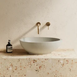 Harbour Concrete 534mm Organic Countertop Basin - Warm Grey