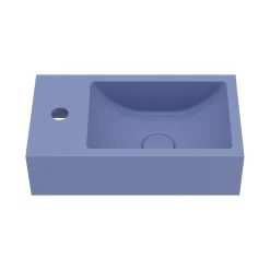 Harbour Concrete 400mm Wall Hung Cloakroom Basin - Periwinkle Purple