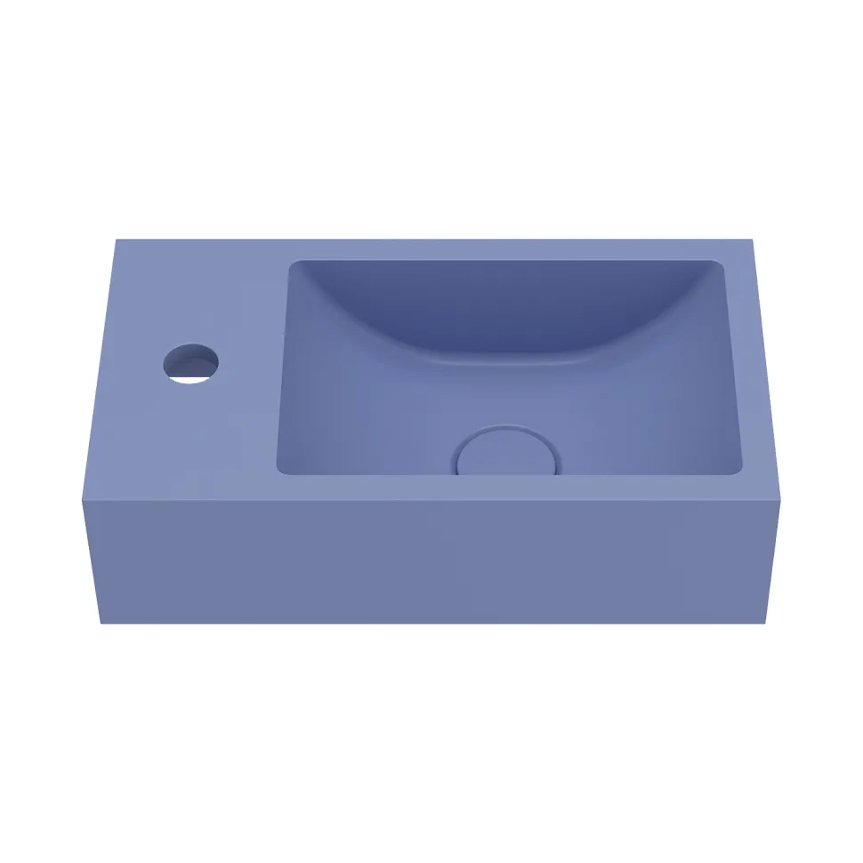 Harbour Concrete 400mm Wall Hung Cloakroom Basin - Periwinkle Purple