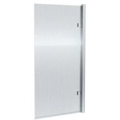 Harbour Contour 8mm Hinged Fluted Bath Screen - 1520 x 830mm