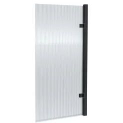 Harbour Contour 8mm Hinged Fluted Bath Screen - 1520 x 830mm