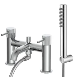 Harbour Fluted Deck Mounted Bath Shower Mixer Tap