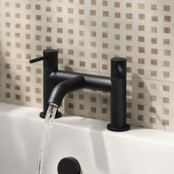 Harbour Fluted Deck Mounted Bath Mixer Tap