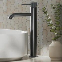 Harbour Fluted Tall Mono Basin Mixer Tap