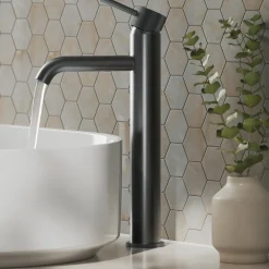Harbour Fluted Tall Mono Basin Mixer Tap