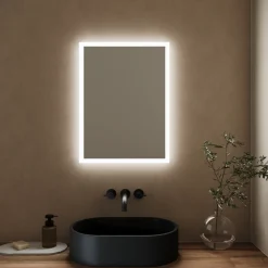 Harbour Glow LED Illuminated Mirror with Demister Pad & Shaver Socket - 500 x 700mm