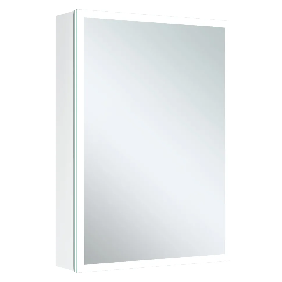 Harbour Glow LED Mirrored Cabinet with Demister Pad & Shaver Socket - 500 x 700mm