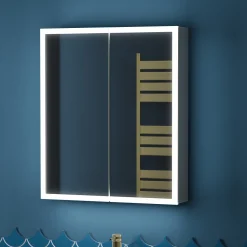 Harbour Glow LED Mirrored Cabinet with Demister Pad & Shaver Socket - 600 x 700mm