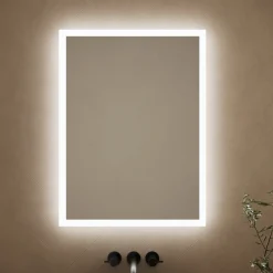 Harbour Glow LED Mirror with Demister Pad & Shaver Socket - 600 x 800mm