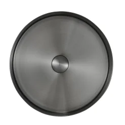 Harbour Gunmetal Round PVD Countertop Basin with Waste - 377mm