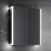 Harbour Icon Double Door LED Bathroom Mirror Cabinet with Demister Pad & Shaver Socket - 600 x 700mm