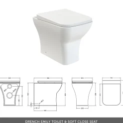 Harbour Icon 1100mm Left Hand Combination Bathroom Toilet & Sink Unit - Graphite Grey