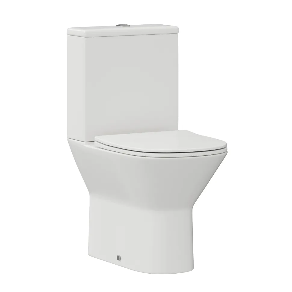 Harbour Identity Close Coupled Rimless Back to Wall Toilet & Soft Close Seat