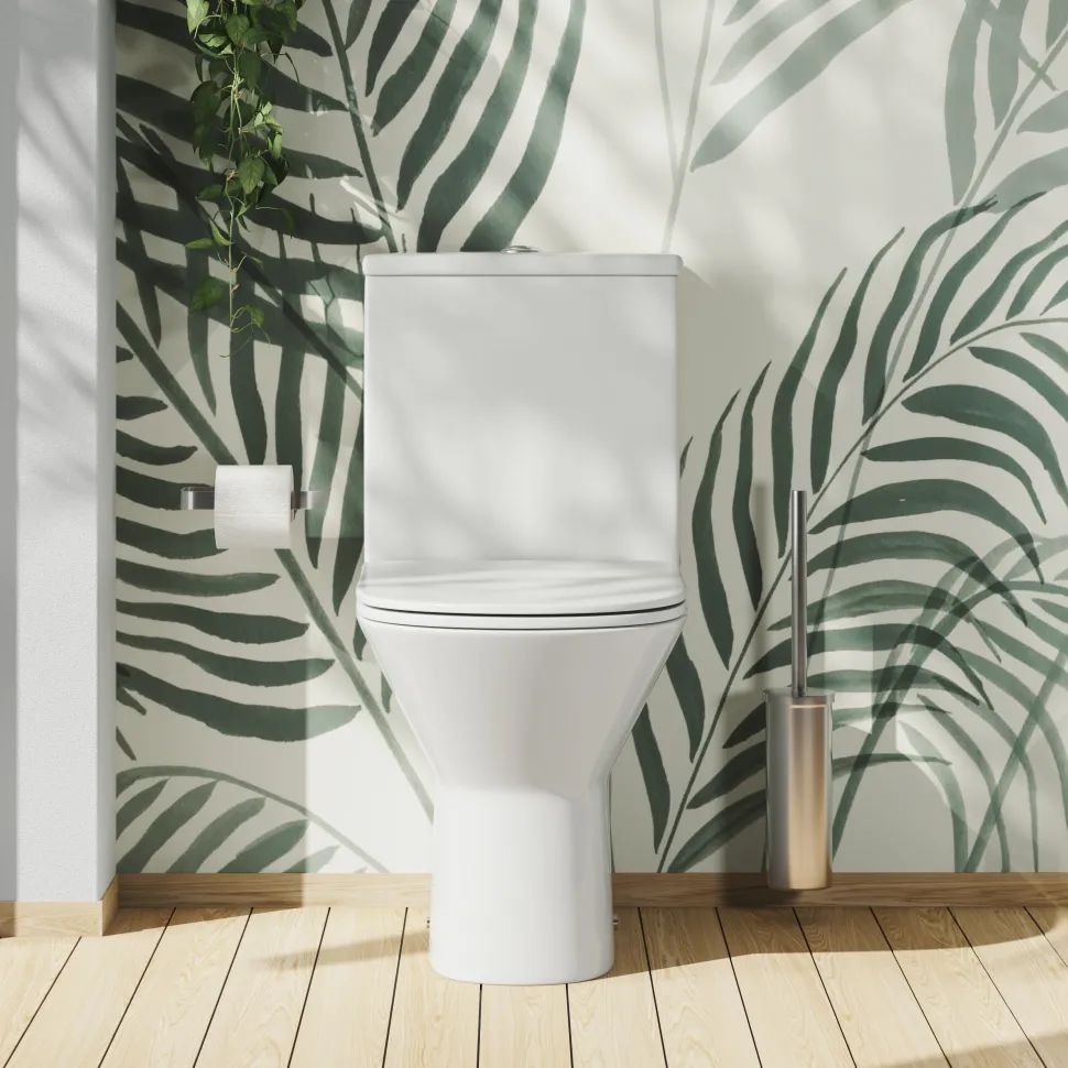 Harbour Identity Close Coupled Rimless Back to Wall Toilet & Soft Close Seat