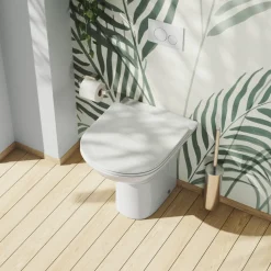Harbour Identity Comfort Height Rimless Back to Wall Toilet & Soft Close Seat