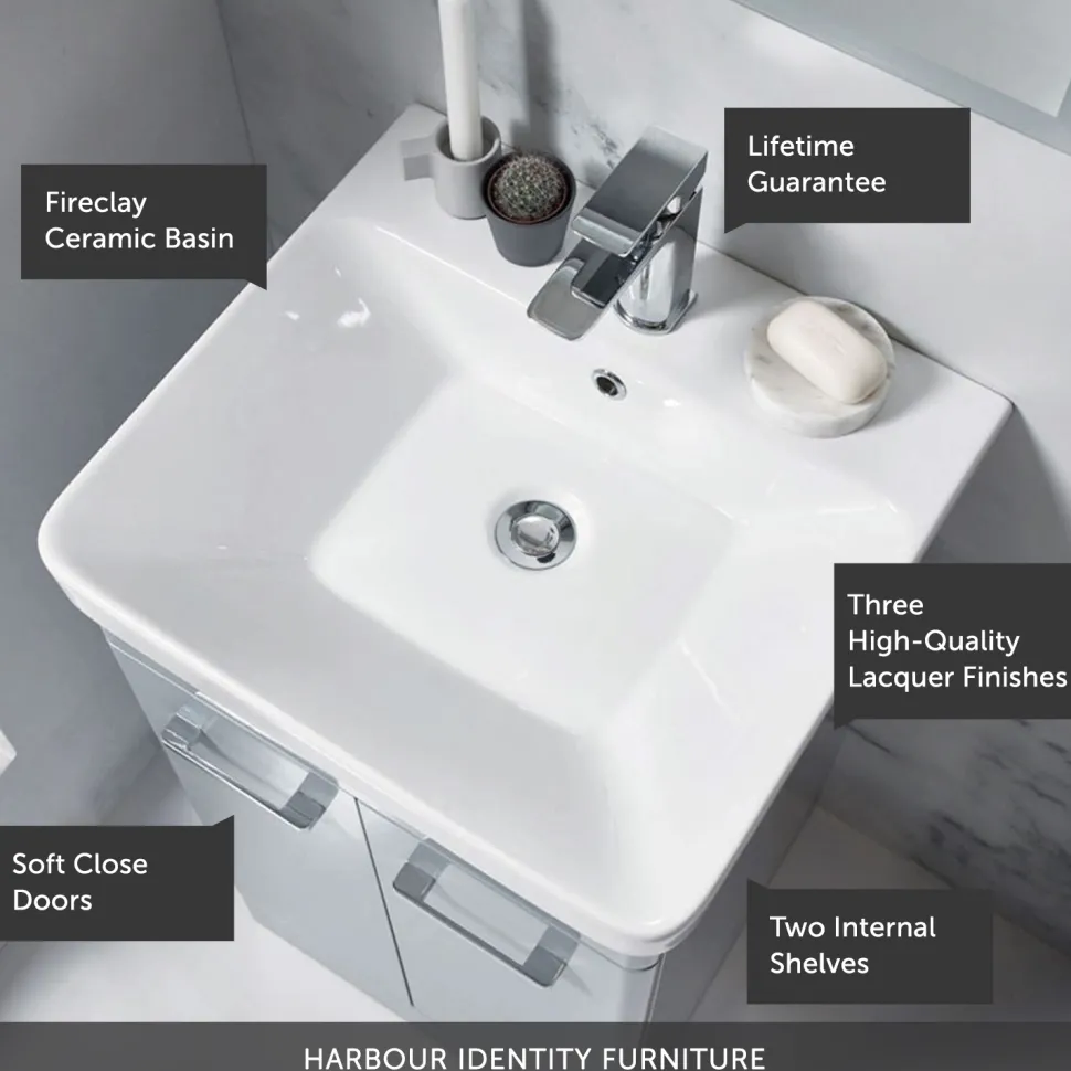 Harbour Identity 600mm Floorstanding Vanity Unit & Basin