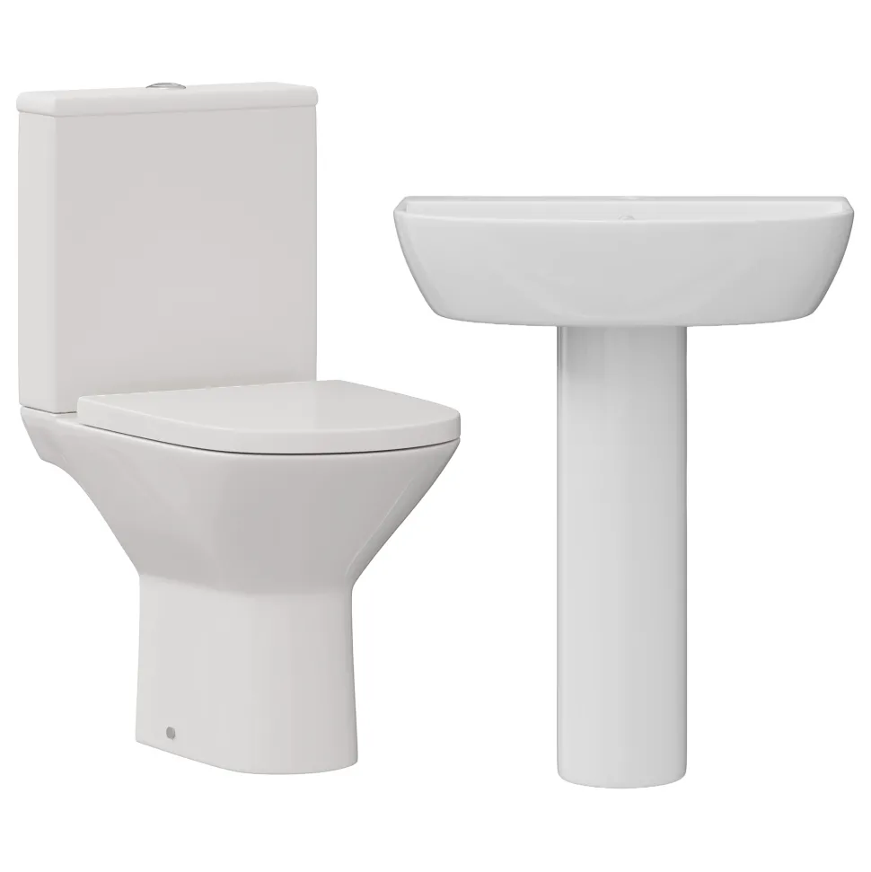 Harbour Identity Rimless Toilet & Basin Bathroom Suite