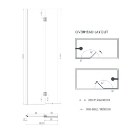 Harbour i8 Easy Clean 8mm Inward Hinged Bath Screen with Fixed Inline Panel - 1500 x 900mm