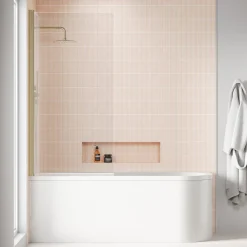 Harbour i8 Easy Clean 8mm Single Panel Bath Screen - 1500 x 800mm