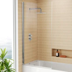 Harbour i8 Easy Clean 8mm Single Panel Bath Screen - 1500 x 800mm