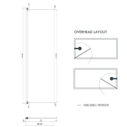 Harbour i8 Easy Clean 8mm Single Panel Bath Screen - 1500 x 800mm