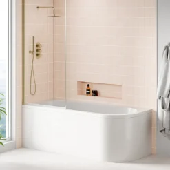 Harbour i8 Easy Clean 8mm Single Panel Bath Screen - 1500 x 800mm