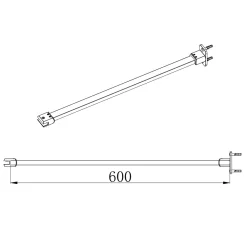 Harbour i10 Matt Black Ceiling Supports
