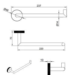 Harbour Knurled Towel Rail