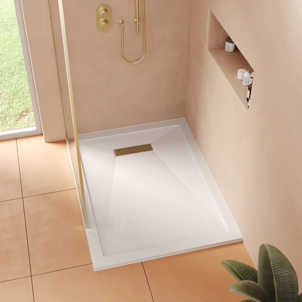 Harbour Linear 25mm Luxury Stone Rectangular Shower Tray - 9 Sizes