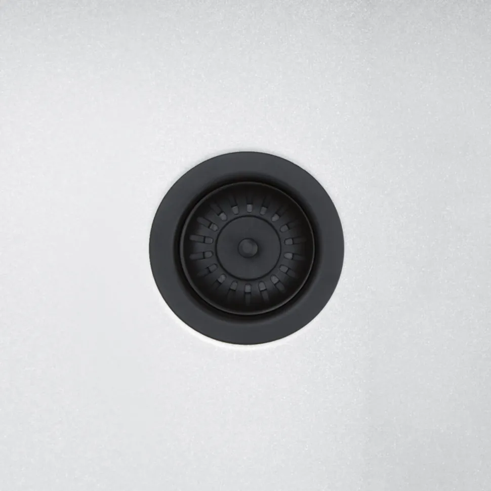 Harbour 90mm Matt Black Basket Strainer Kitchen Sink Waste