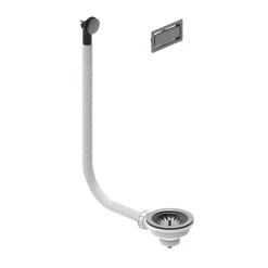 Harbour 90mm PVD Gunmetal Basket Strainer Kitchen Sink Waste & Overflow Covers