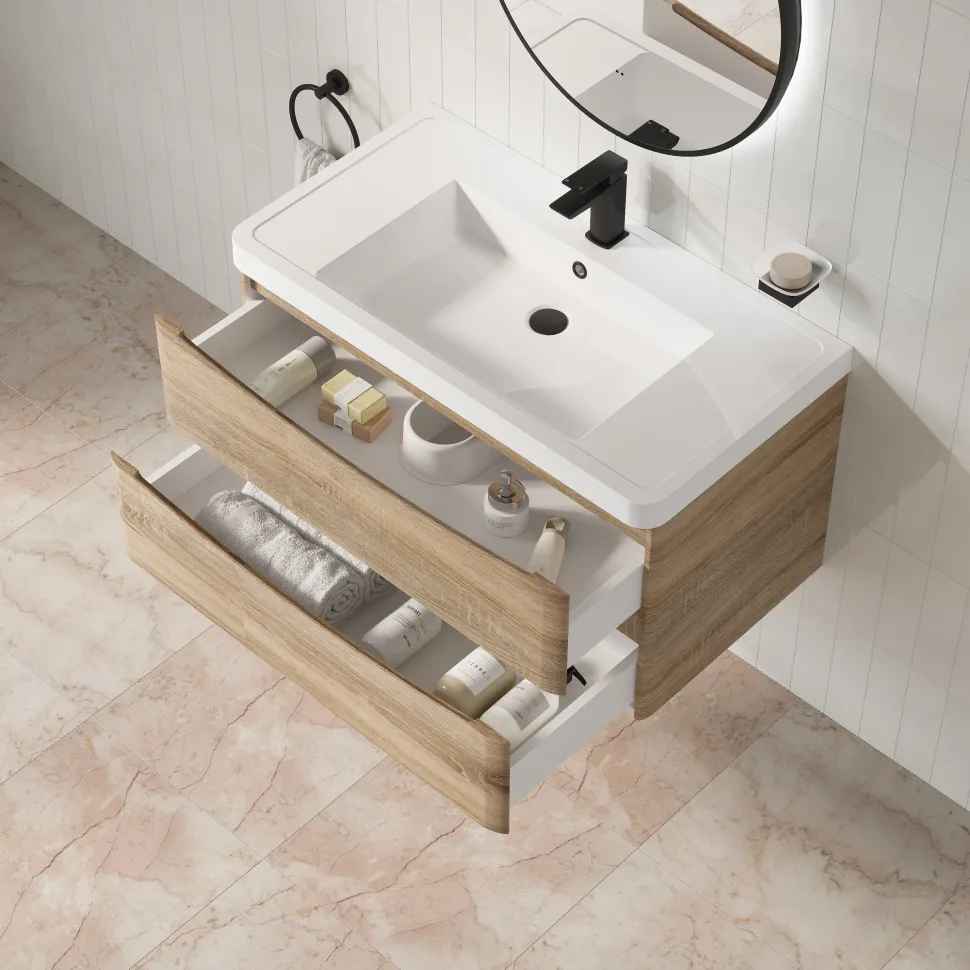 Harbour Origin 900mm Wall Mounted Vanity Unit & Basin
