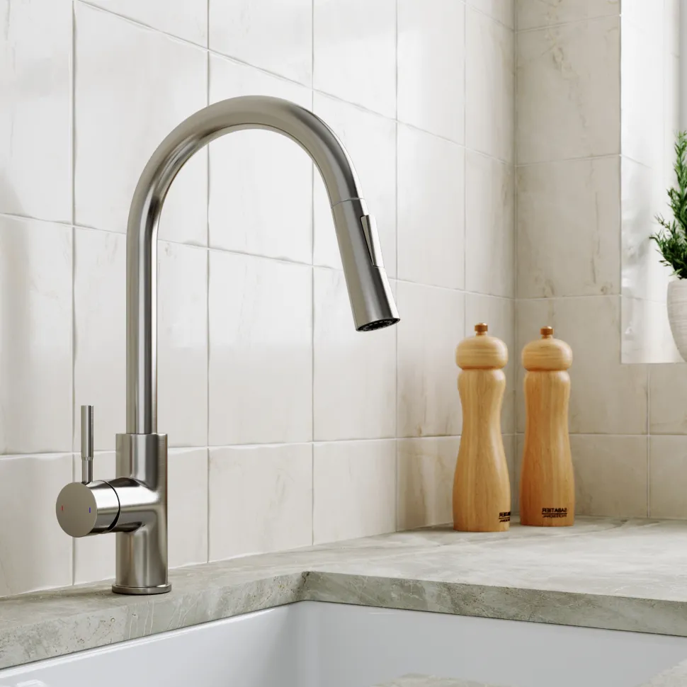 Harbour Pro Pull Out Single Lever Mono Kitchen Mixer Tap