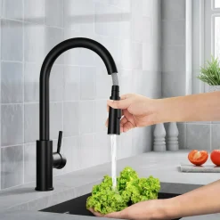 Harbour Pro Pull Out Single Lever Mono Kitchen Mixer Tap