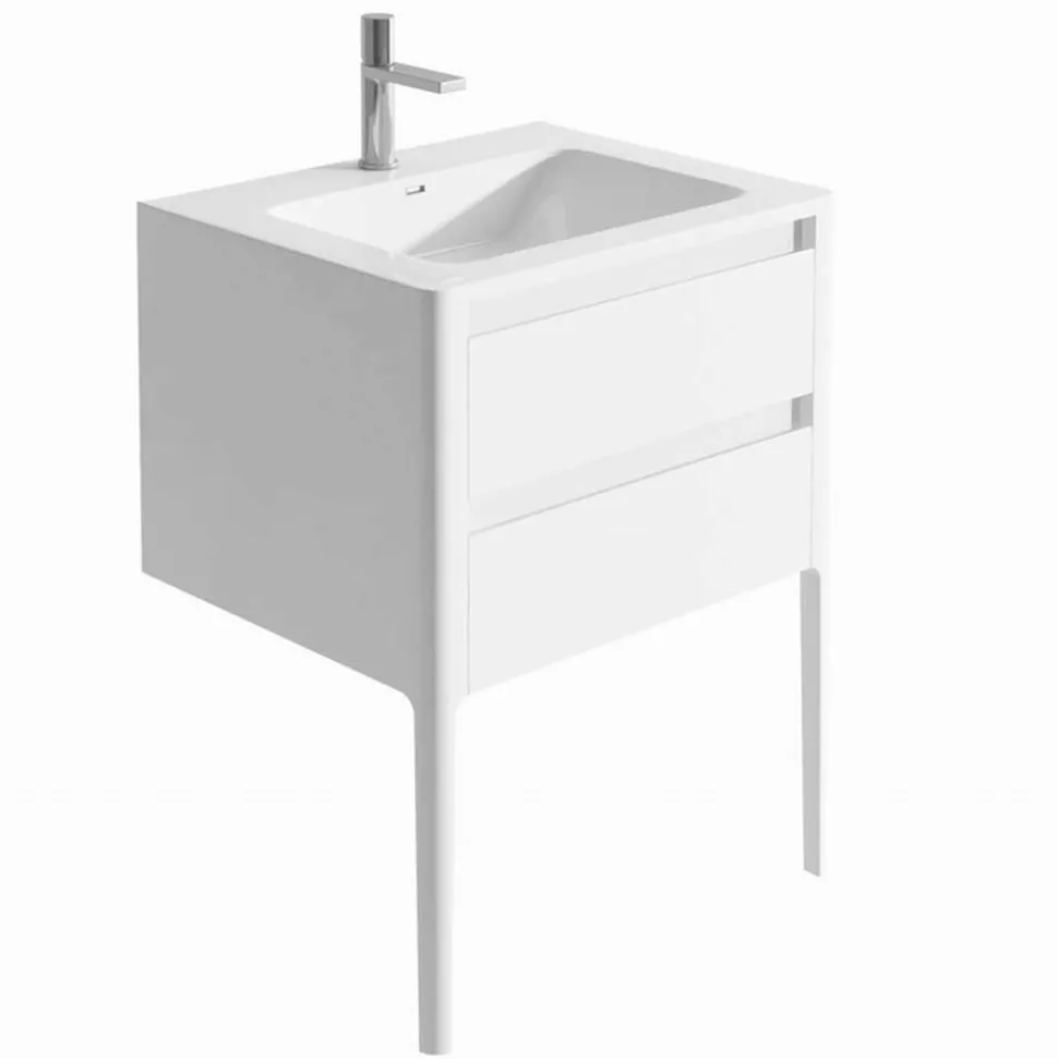 Harbour Serenity 590mm Floorstanding Vanity Unit & Basin - Gloss White