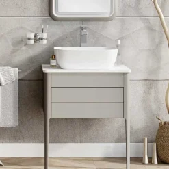 Harbour Serenity 630mm Floorstanding Unit & Worktop - French Grey
