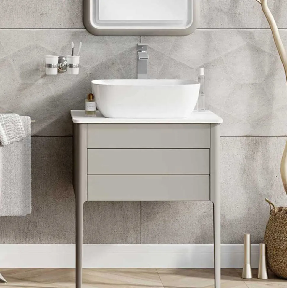 Harbour Serenity 630mm Floorstanding Unit & Worktop - French Grey
