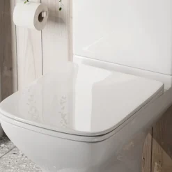 Harbour Soft Close Square Slimline Toilet Seat With Quick Release Hinges