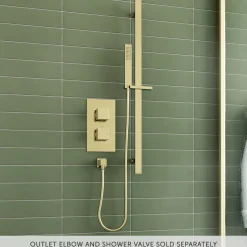 Harbour Status Brushed Brass Slide Rail Shower Kit with Shower Handset & Hose