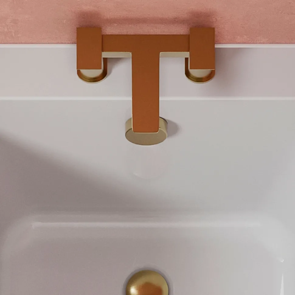 Harbour Status Deck Mounted Bath Mixer Tap - Brushed Brass
