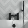 Harbour Status Matt Black Bath Shower Mixer Tap