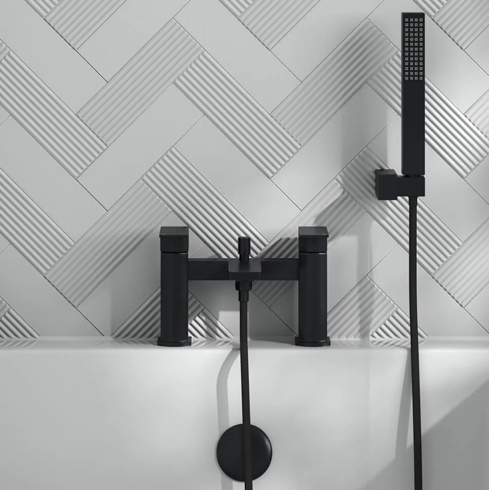 Harbour Status Matt Black Bath Shower Mixer Tap