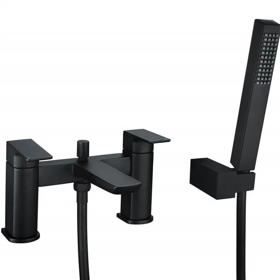 Harbour Status Matt Black Bath Shower Mixer Tap