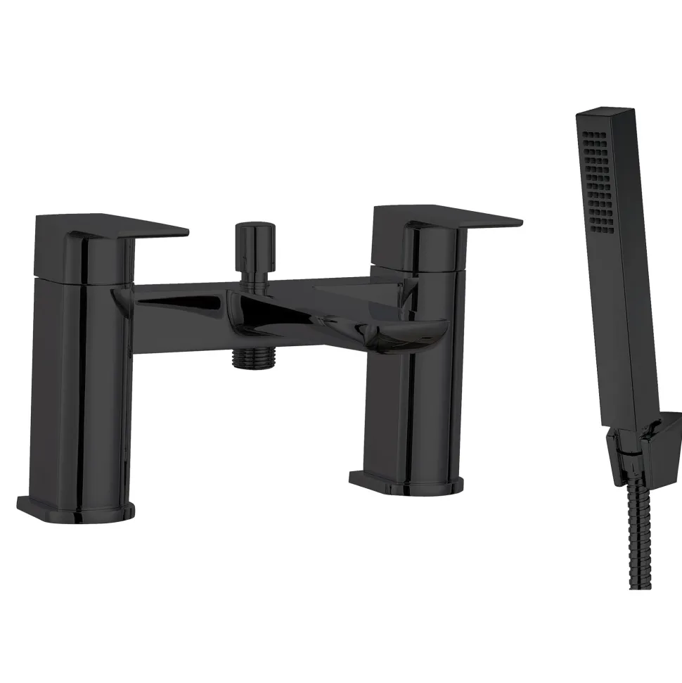 Harbour Status Matt Black Bath Shower Mixer Tap