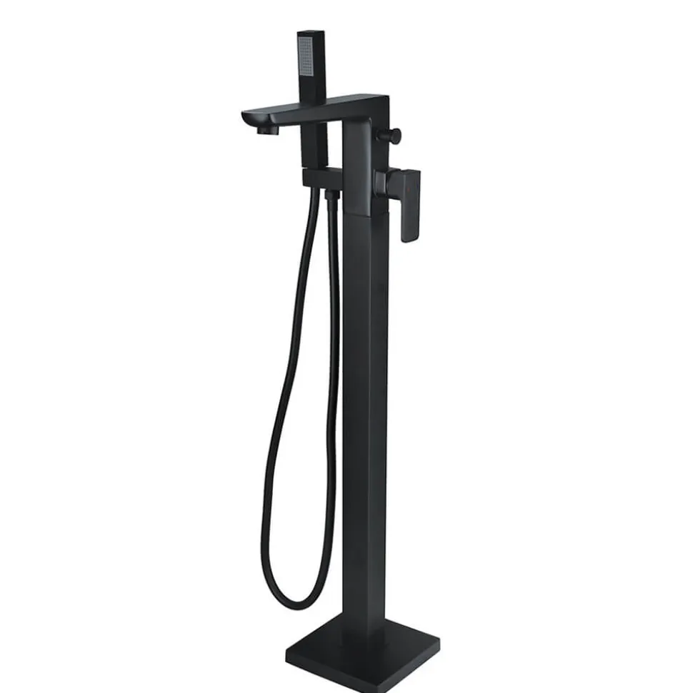 Harbour Status Matt Black Floorstanding Bath Shower Mixer Tap