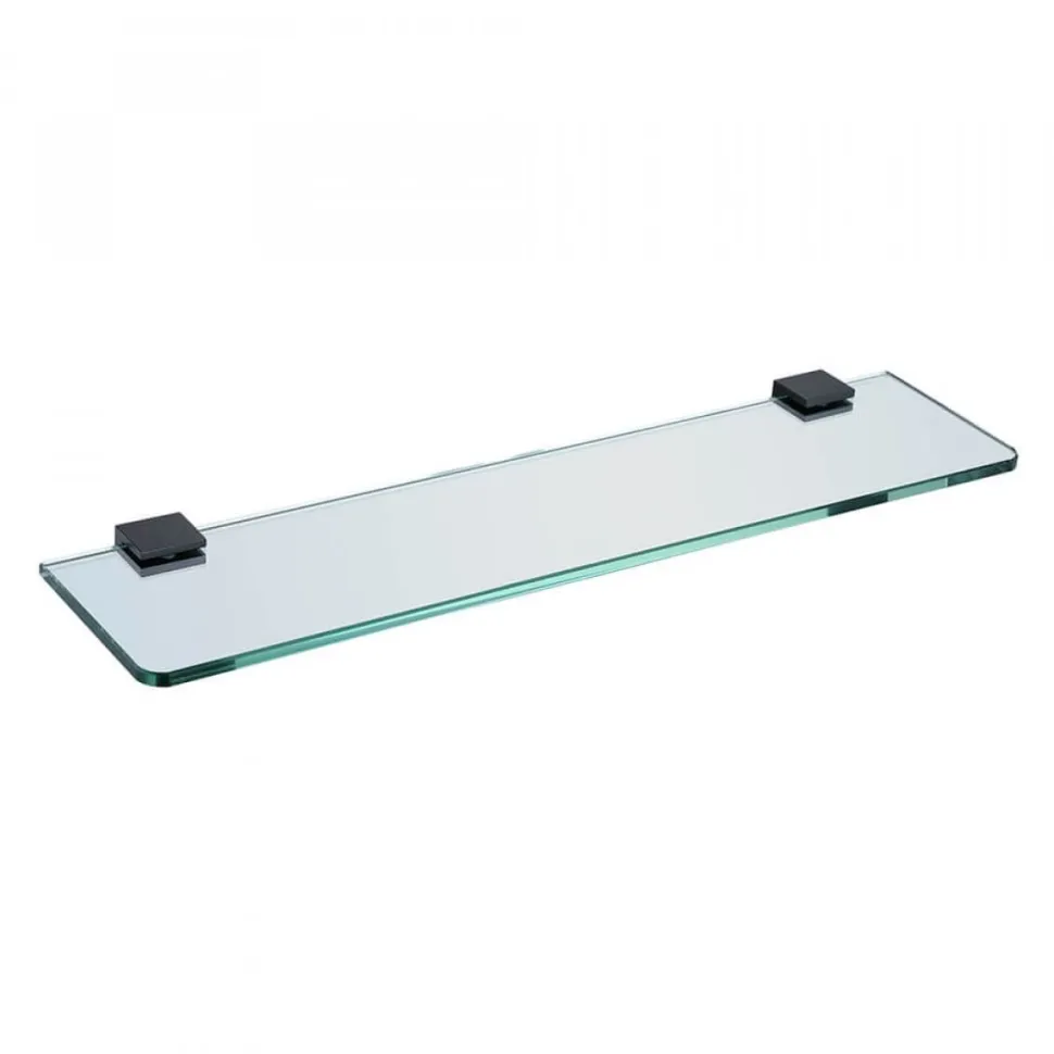 Harbour Status Matt Black Glass Shelf