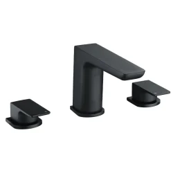 Harbour Status Matt Black 3 Hole Bath Mixer Tap