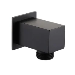 Harbour Status Matt Black Shower Package with 3 Outlet Valve, Fixed Head & Arm, Shower Rail Kit & Overflow Bath Filler