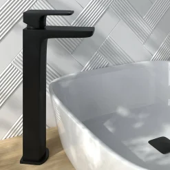 Harbour Status Matt Black Tall Basin Tap